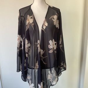 By Together Navy w/floral Wrap